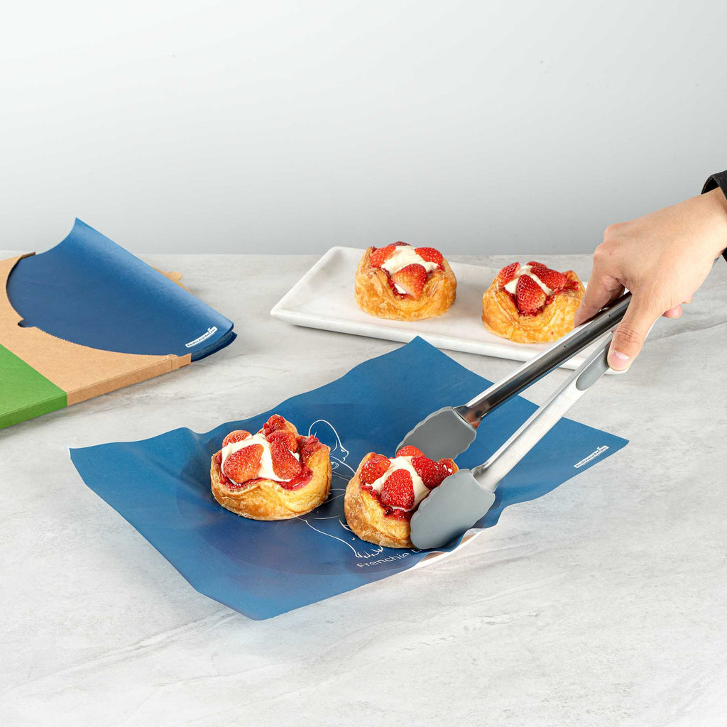 Chef 101 No PFAS Added Frenchie Paper Food Wrap and Basket Liner - Greaseproof, Compostable - 15" x 11" - 2000 count box