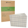 Chef 101 No PFAS Added Plaid Paper Food Wrap and Basket Liner - Greaseproof, Compostable - 15" x 11" - 200 count box