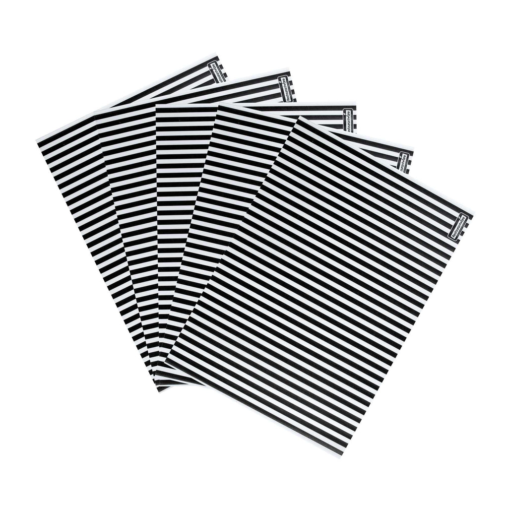 Chef 101 No PFAS Added Black and White Stripe Paper Food Wrap and Basket Liner - Greaseproof, Compostable - 15" x 11" - 2000 count box