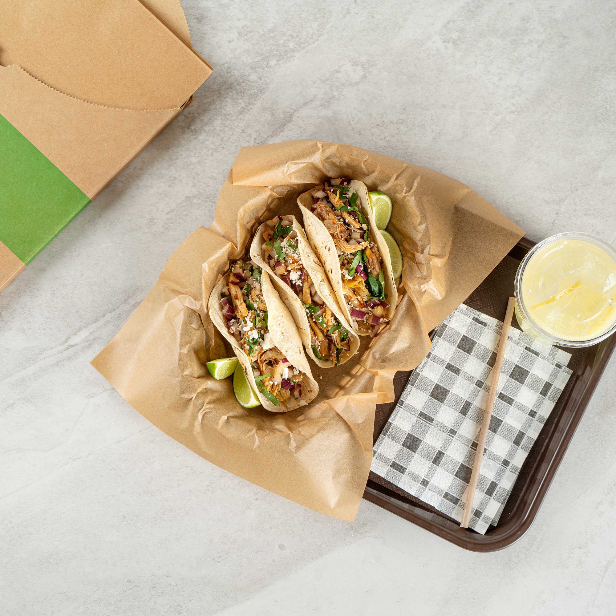 Chef 101 No PFAS Added Kraft Paper Food Wrap and Basket Liner - Greaseproof - 15" x 11" - 200 count box