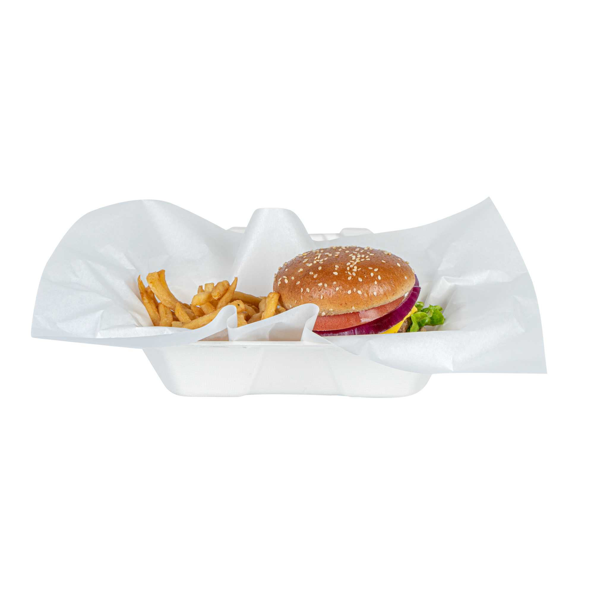 Chef 101 No PFAS Added White Paper Food Wrap and Basket Liner - Greaseproof, Compostable - 15" x 11" - 200 count box