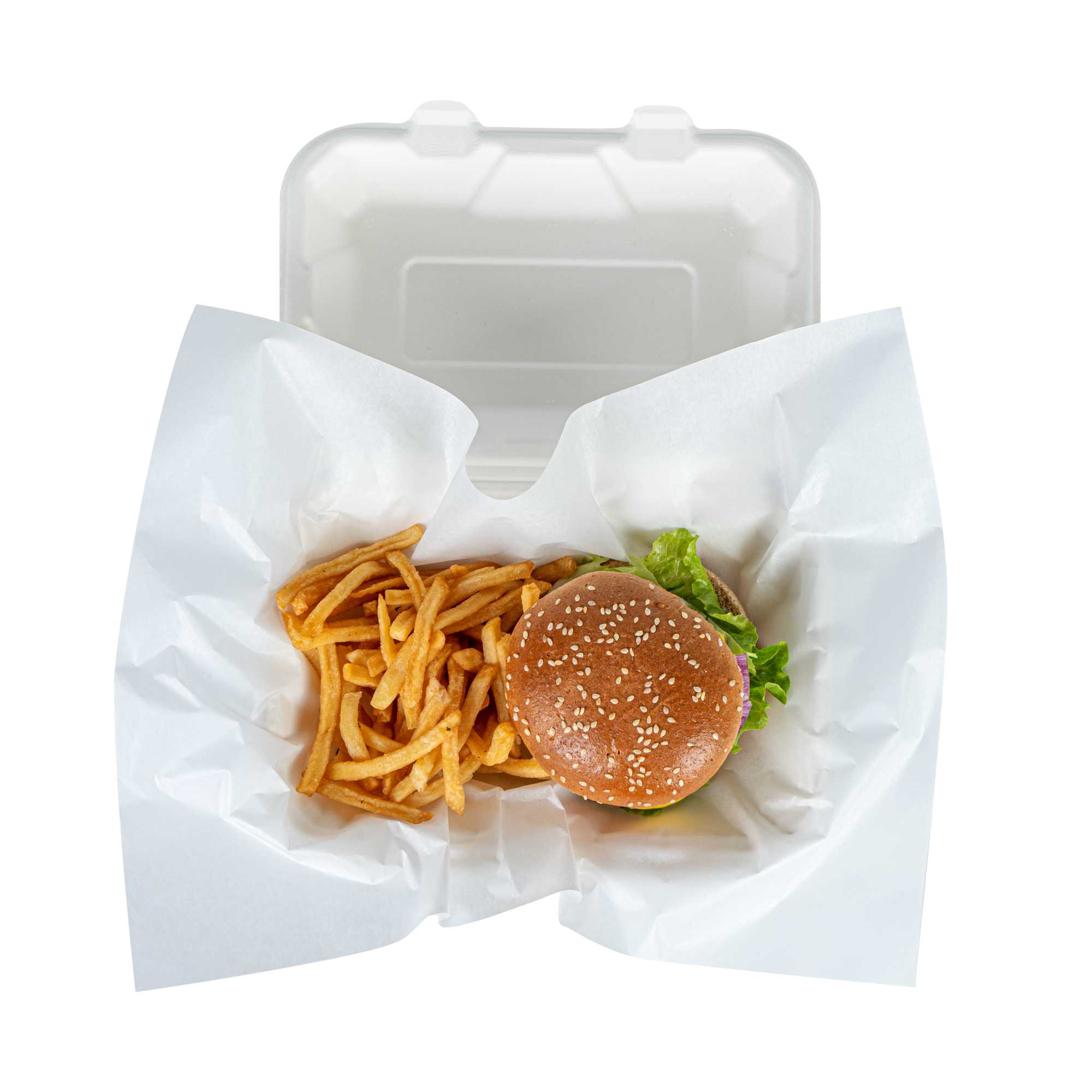 Chef 101 No PFAS Added White Paper Food Wrap and Basket Liner - Greaseproof, Compostable - 15" x 11" - 200 count box