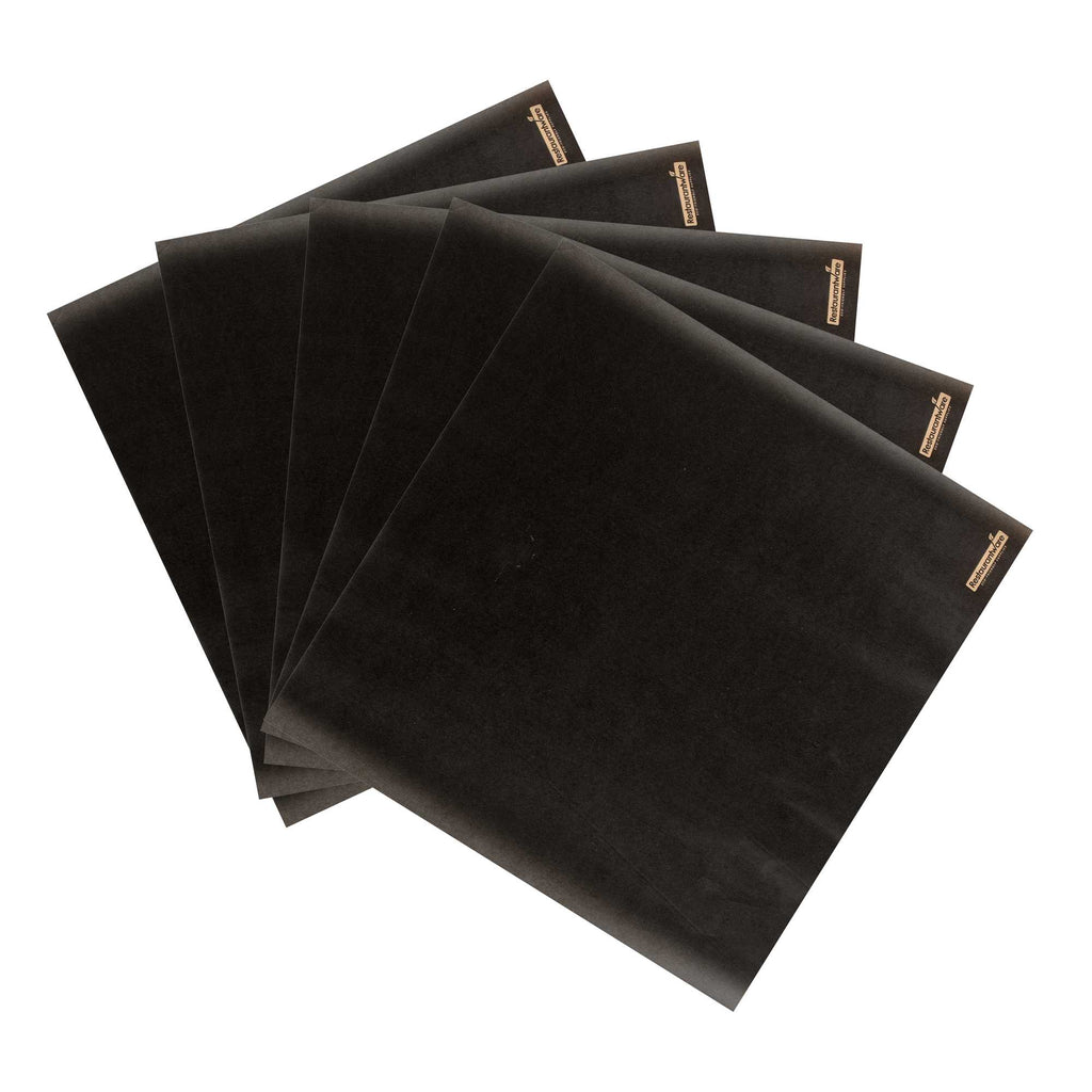 Chef 101 No PFAS Added Black Paper Bakery Wrap and Basket Liner - Greaseproof - 12" x 12" - 2000 count box