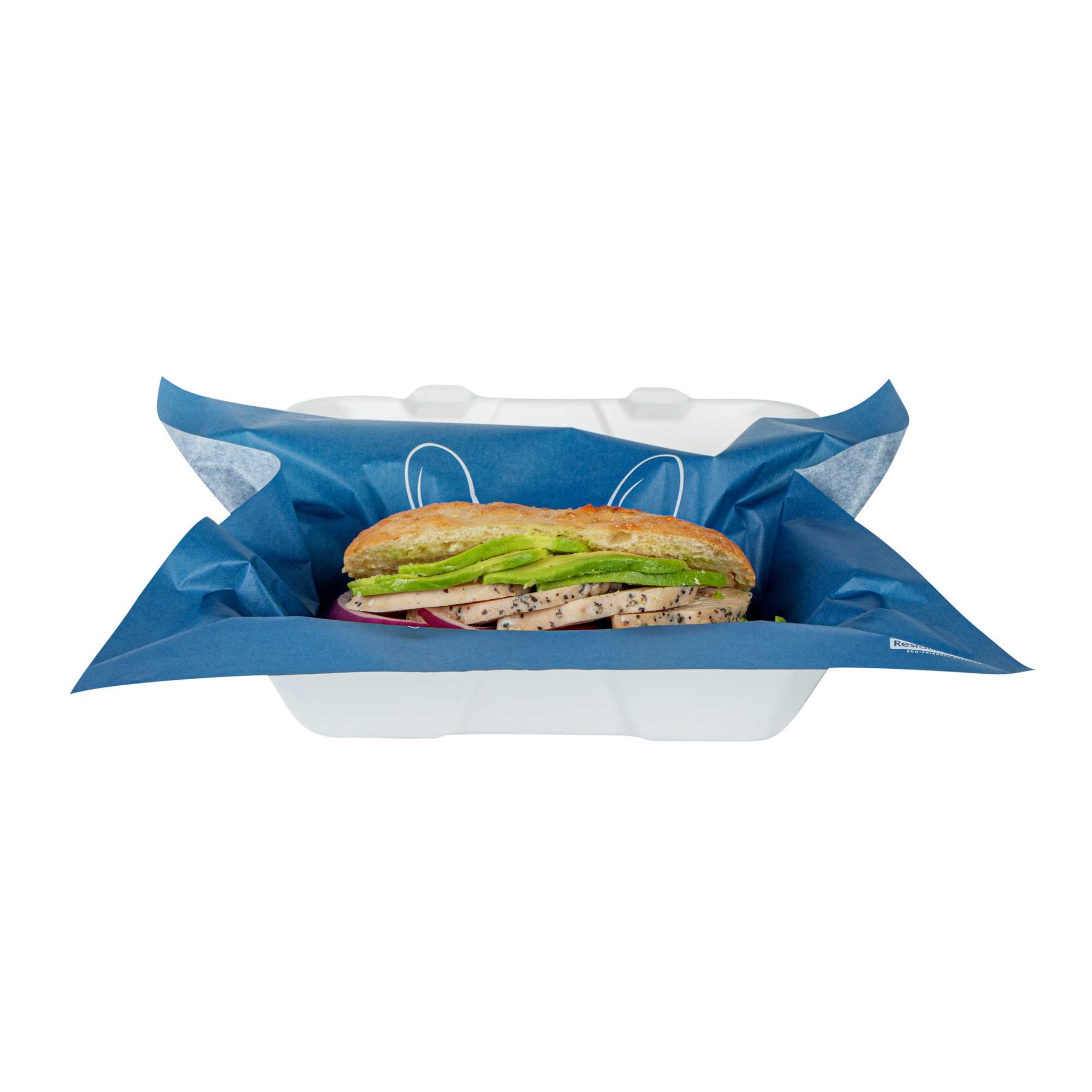 Chef 101 No PFAS Added Frenchie Paper Bakery Wrap and Basket Liner - Greaseproof - 12" x 12" - 2000 count box