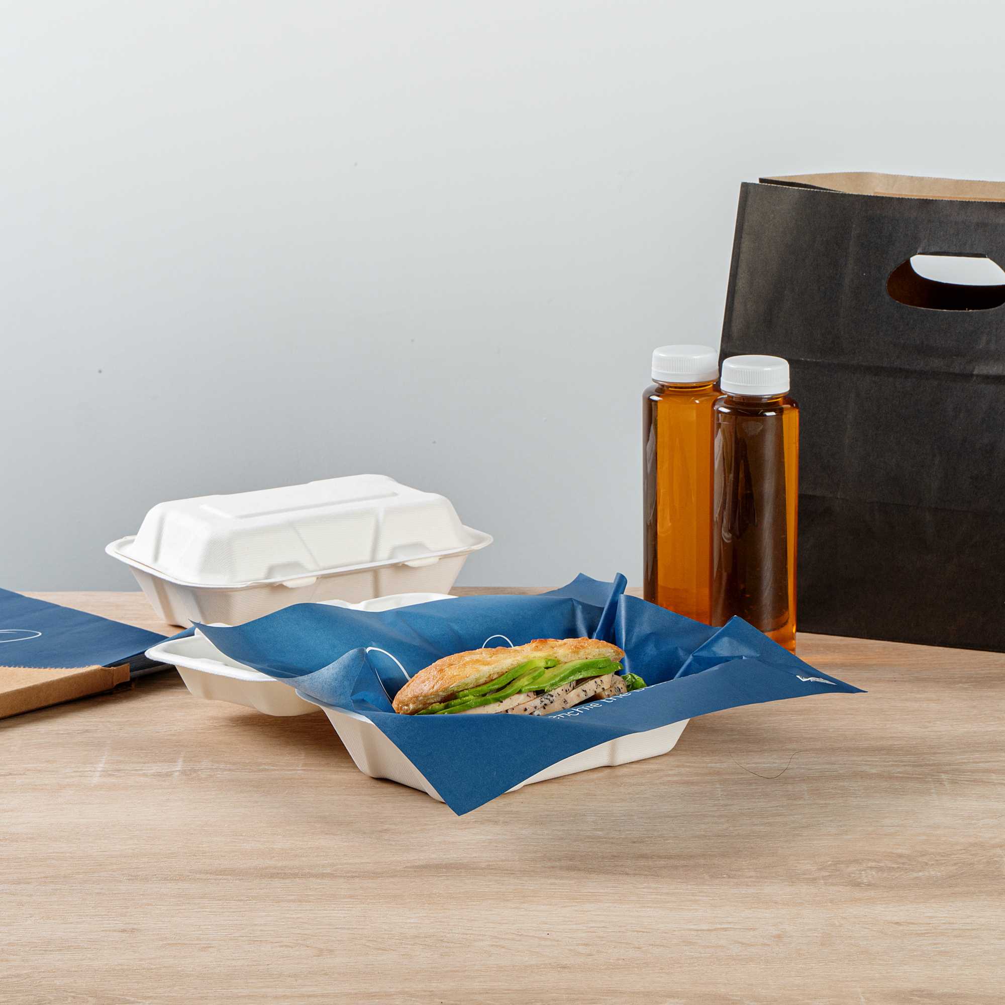 Chef 101 No PFAS Added Frenchie Paper Bakery Wrap and Basket Liner - Greaseproof - 12" x 12" - 2000 count box
