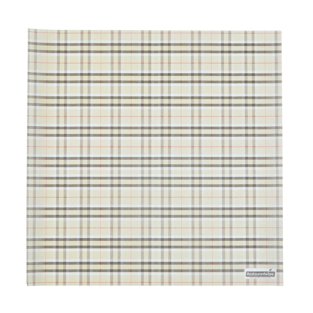 Chef 101 No PFAS Added Plaid Paper Bakery Wrap and Basket Liner - Greaseproof - 12" x 12" - 200 count box