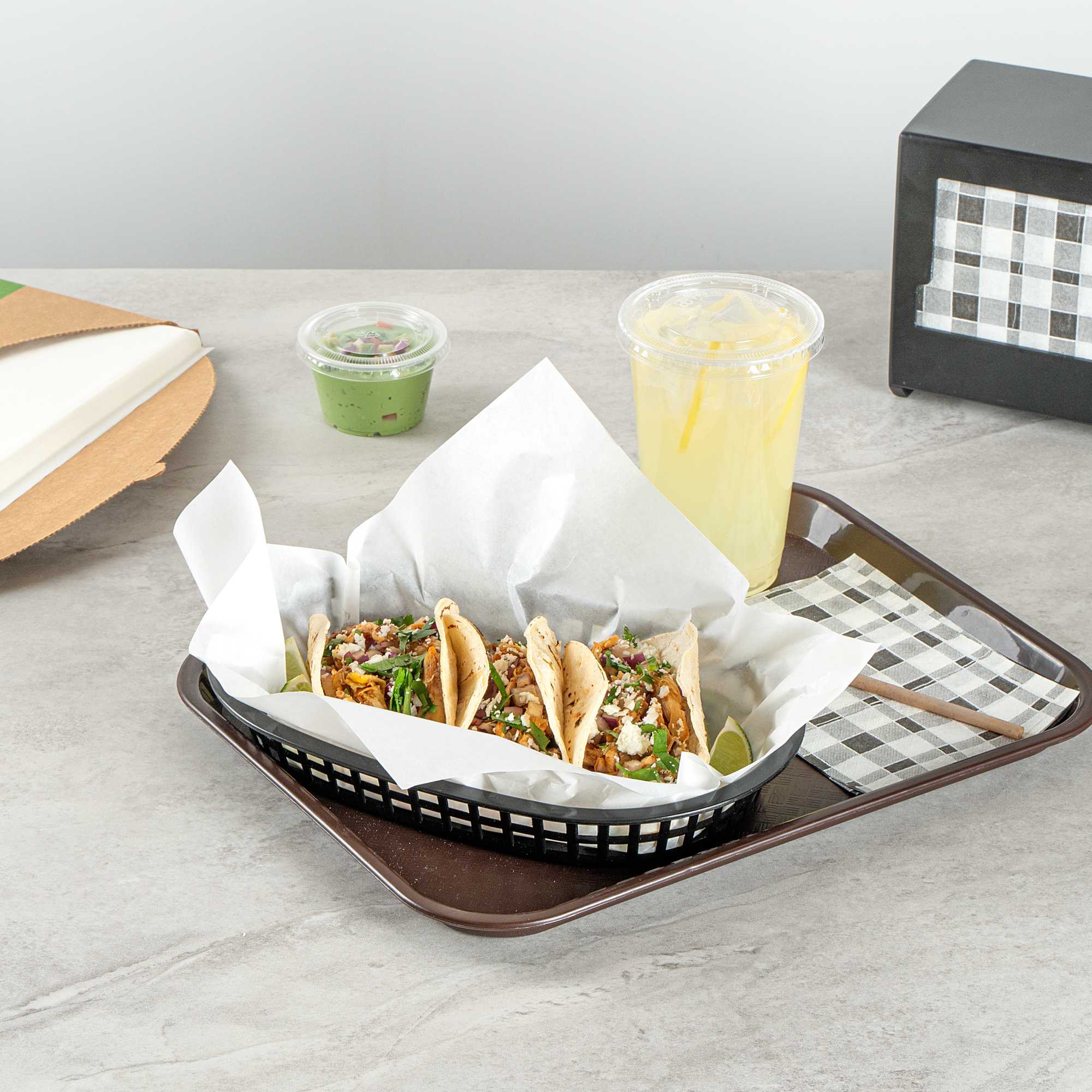 Chef 101 No PFAS Added White Paper Bakery Wrap and Basket Liner - Greaseproof - 12" x 12" - 2000 count box