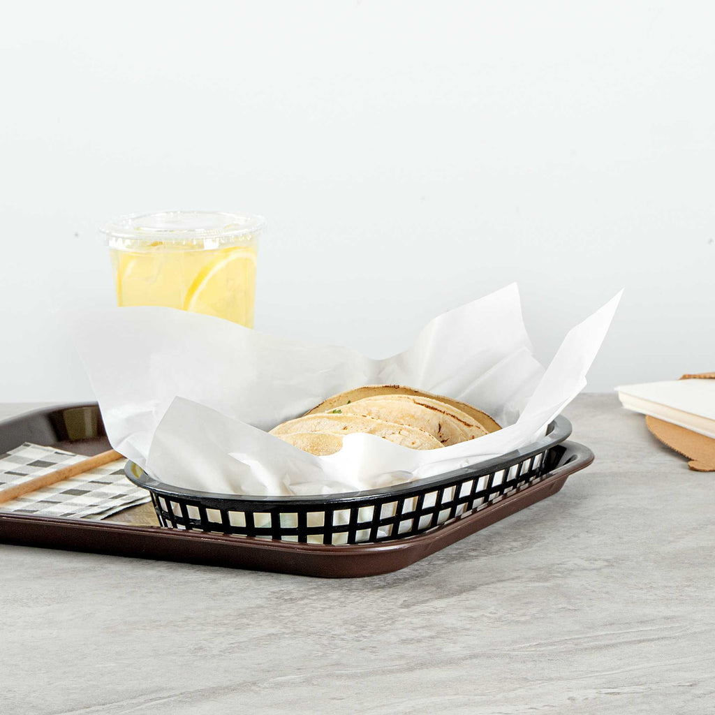 Chef 101 No PFAS Added White Paper Bakery Wrap and Basket Liner - Greaseproof - 12" x 12" - 2000 count box