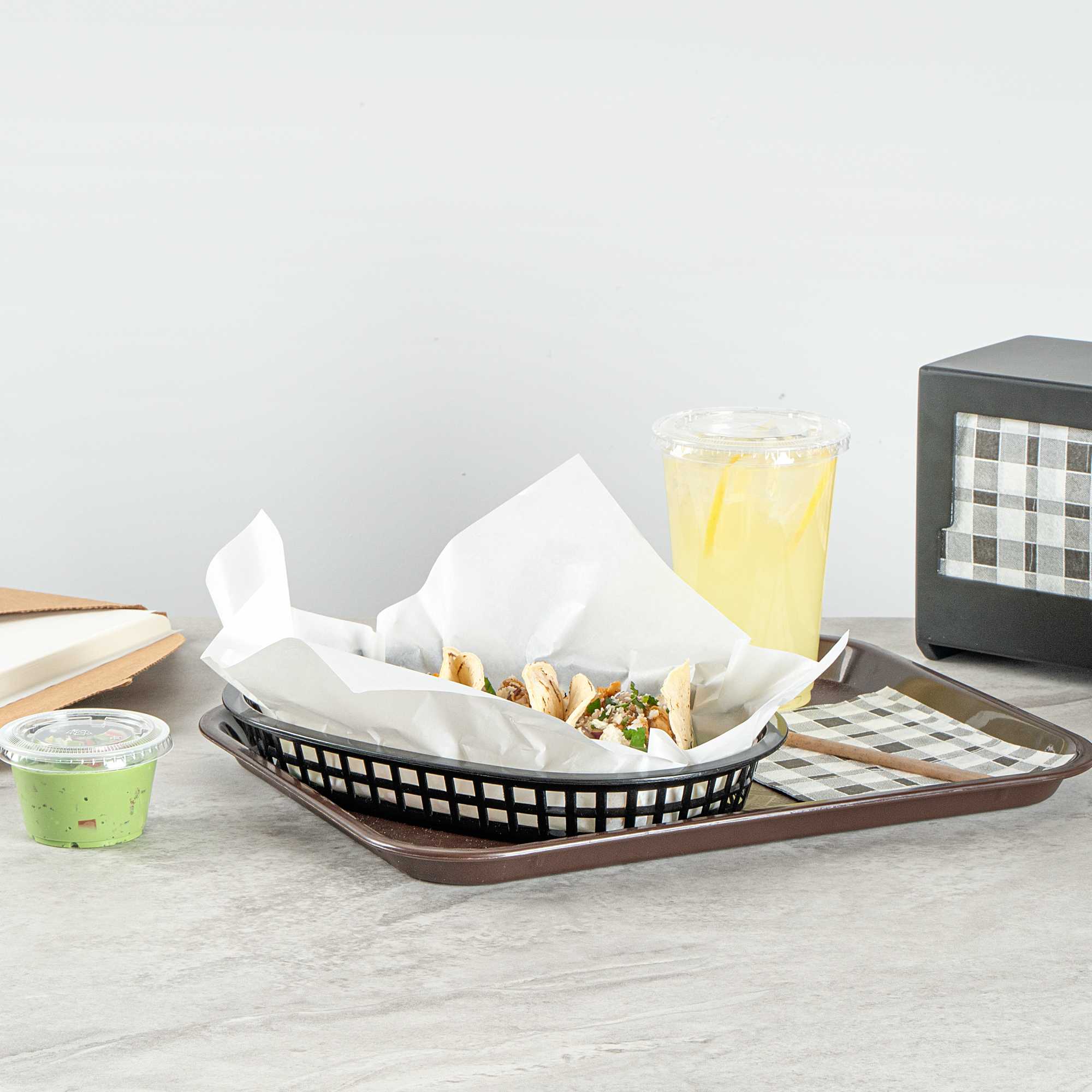 Chef 101 No PFAS Added White Paper Bakery Wrap and Basket Liner - Greaseproof - 12" x 12" - 2000 count box