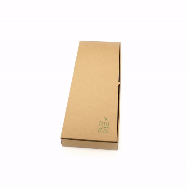 Eco Pie Kraft Paper Corrugated Flatbread Box - 24" x 12" x 2" - 50 count box