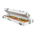 Eco Pie Newsprint and White Paper Corrugated Flatbread Box - 24" x 12" x 2" - 50 count box