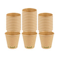 Sustain 8 oz Kraft Paper Coffee Cup - PLA Lining, Compostable, Single Wall - 3 1/2" x 3 1/2" x 3 1/4" - 50 count box