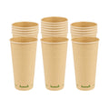 Sustain 20 oz Kraft Paper Coffee Cup - PLA Lining, Compostable, Single Wall - 3 1/2" x 3 1/2" x 6 1/4" - 50 count box