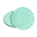 Pastry Tek Round Teal Paper Doilies - Lace - 8" x 8" - 4000 count box