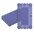 Pastry Tek Rectangle Purple Paper Doilies - Lace - 12" x 7" - 4000 count box