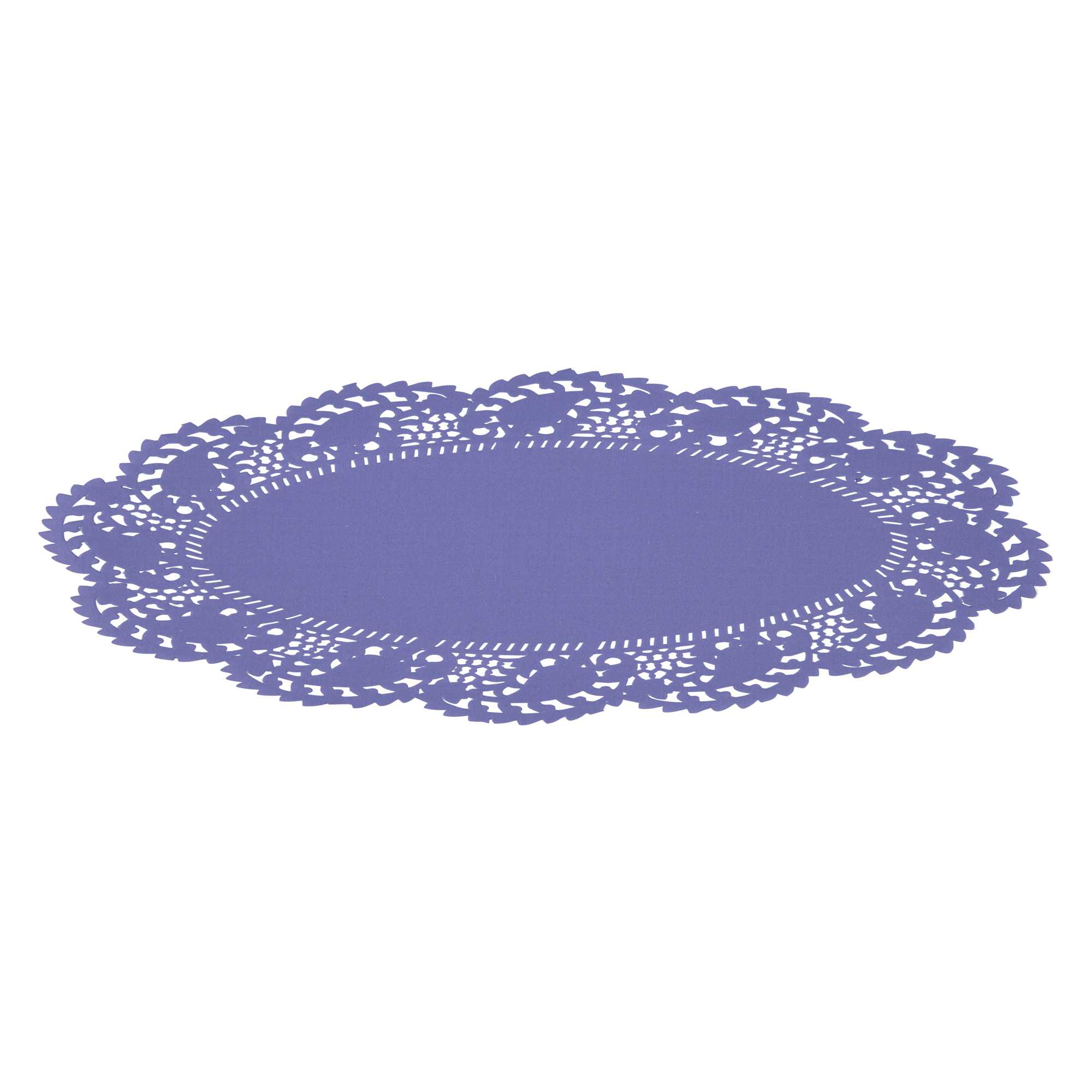 Pastry Tek Oval Purple Paper Doilies - Lace - 12 1/2" x 8 1/2" - 4000 count box