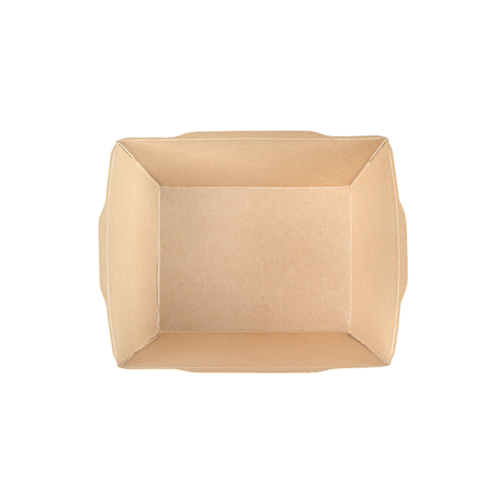 Sustain 17 oz Bamboo Paper Small Click Lock Container - with PLA Lining, Compostable - 4 1/4" x 3 1/4" x 2 3/4" - 50 count box