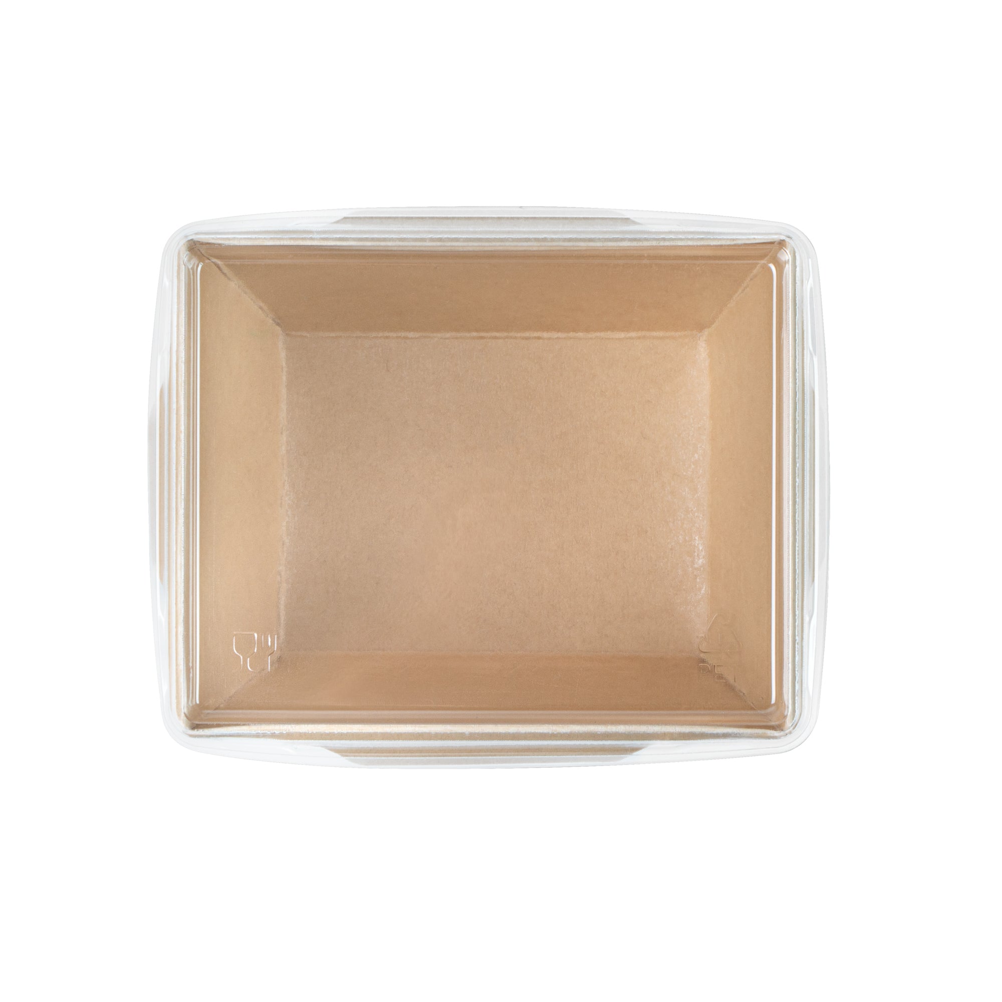 Sustain 17 oz Bamboo Paper Small Click Lock Container - with PLA Lining, Compostable - 4 1/4" x 3 1/4" x 2 3/4" - 200 count box