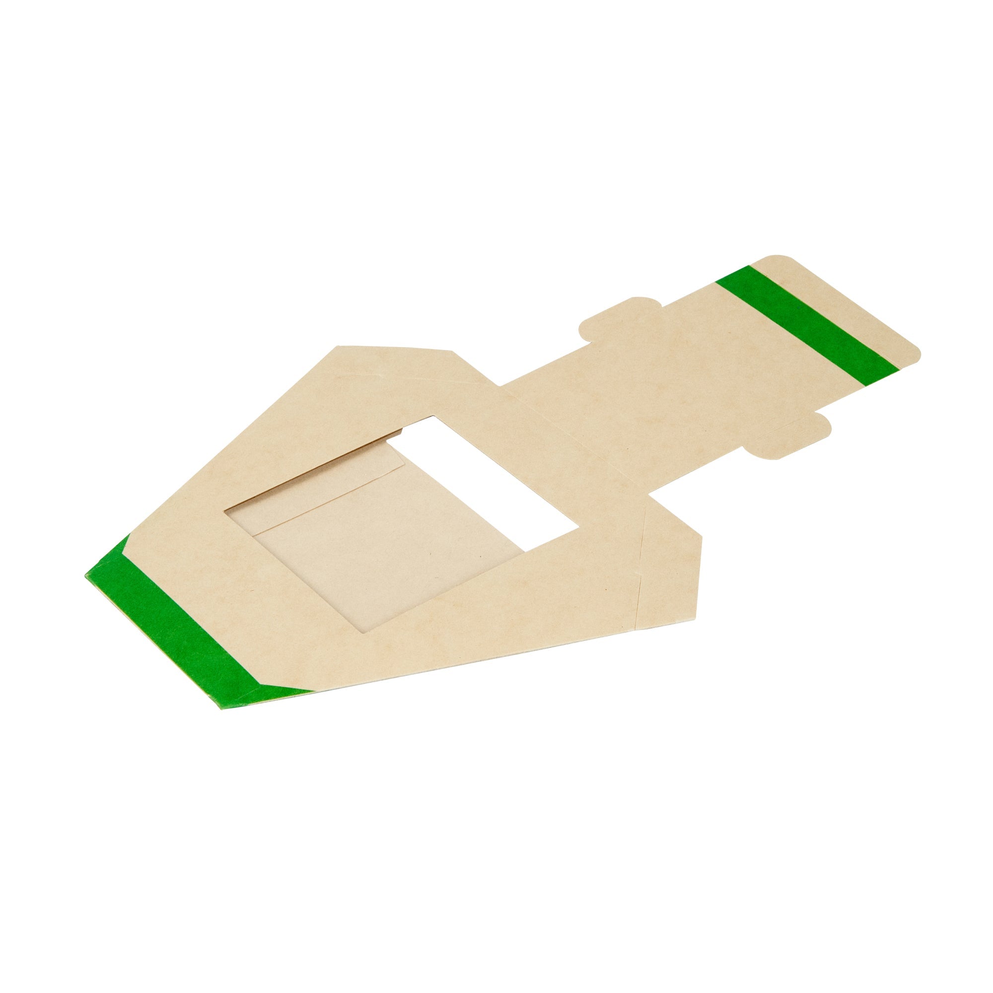 Sustain Bamboo Paper Large Sandwich Box - with PLA Lining and Window, Compostable - 4 3/4" x 4 3/4" x 3 1/4" - 25 count box