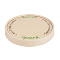 Sustain Round Bamboo Paper To Go Cup Lid - with PLA Lining, Fits 12 oz - 50 count box