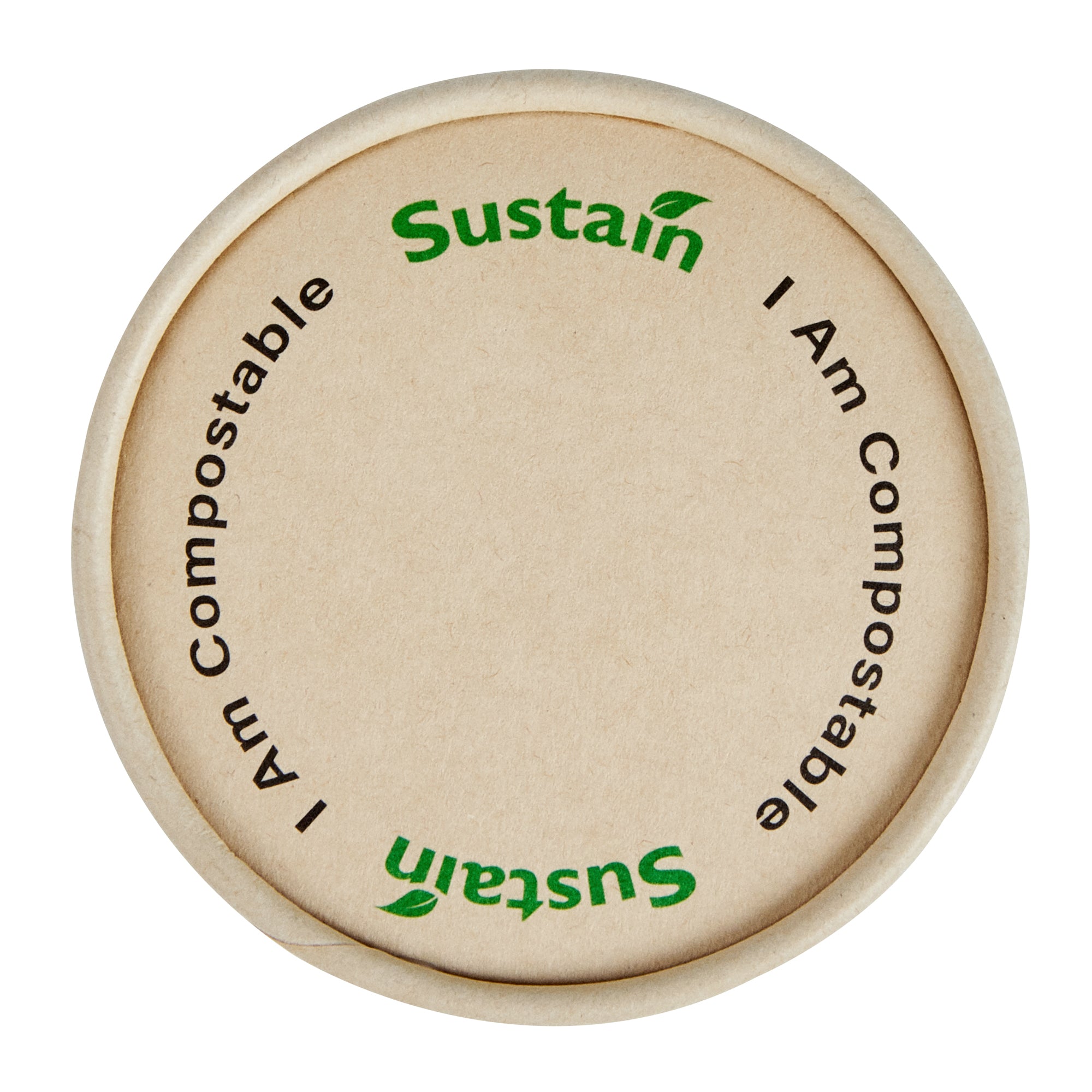 Sustain Round Bamboo Paper To Go Cup Lid - with PLA Lining, Fits 3 and 4 oz - 200 count box