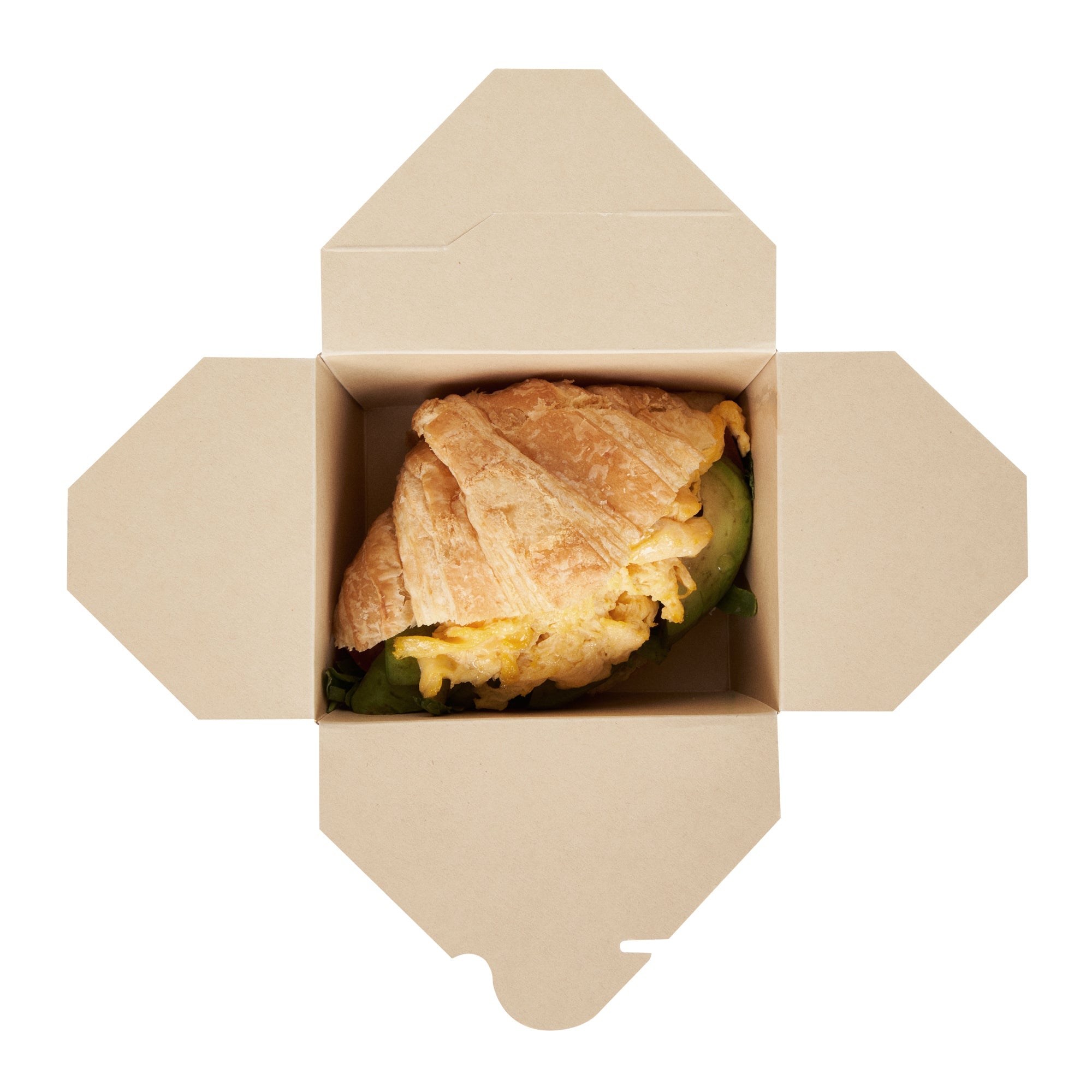 Sustain 30 oz Rectangle Bamboo Paper #1 Bio Box Take Out Container - with PLA Lining, Compostable - 5" x 4" x 2 1/2" - 200 count box