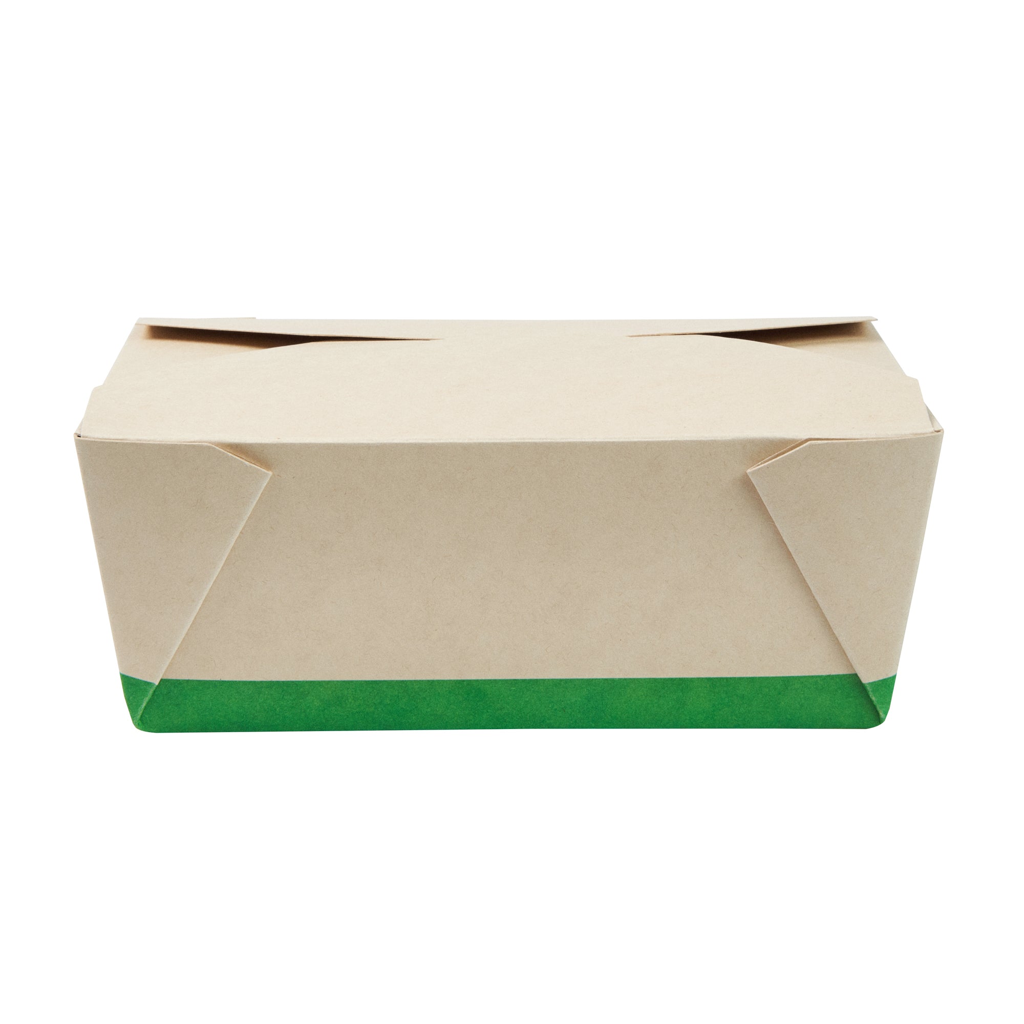 Sustain 45 oz Rectangle Bamboo Paper #8 Bio Box Take Out Container - with PLA Lining, Compostable - 6 3/4" x 5 1/2" x 2 1/2" - 200 count box