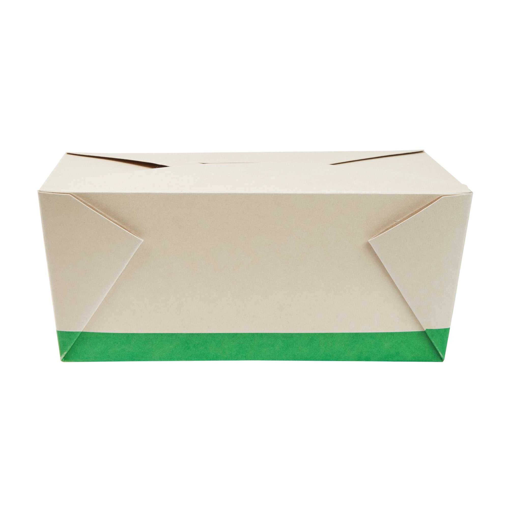 Sustain 98 oz Rectangle Bamboo Paper #4 Bio Box Take Out Container - with PLA Lining, Compostable - 8 1/2" x 6 1/4" x 3 1/2" - 50 count box