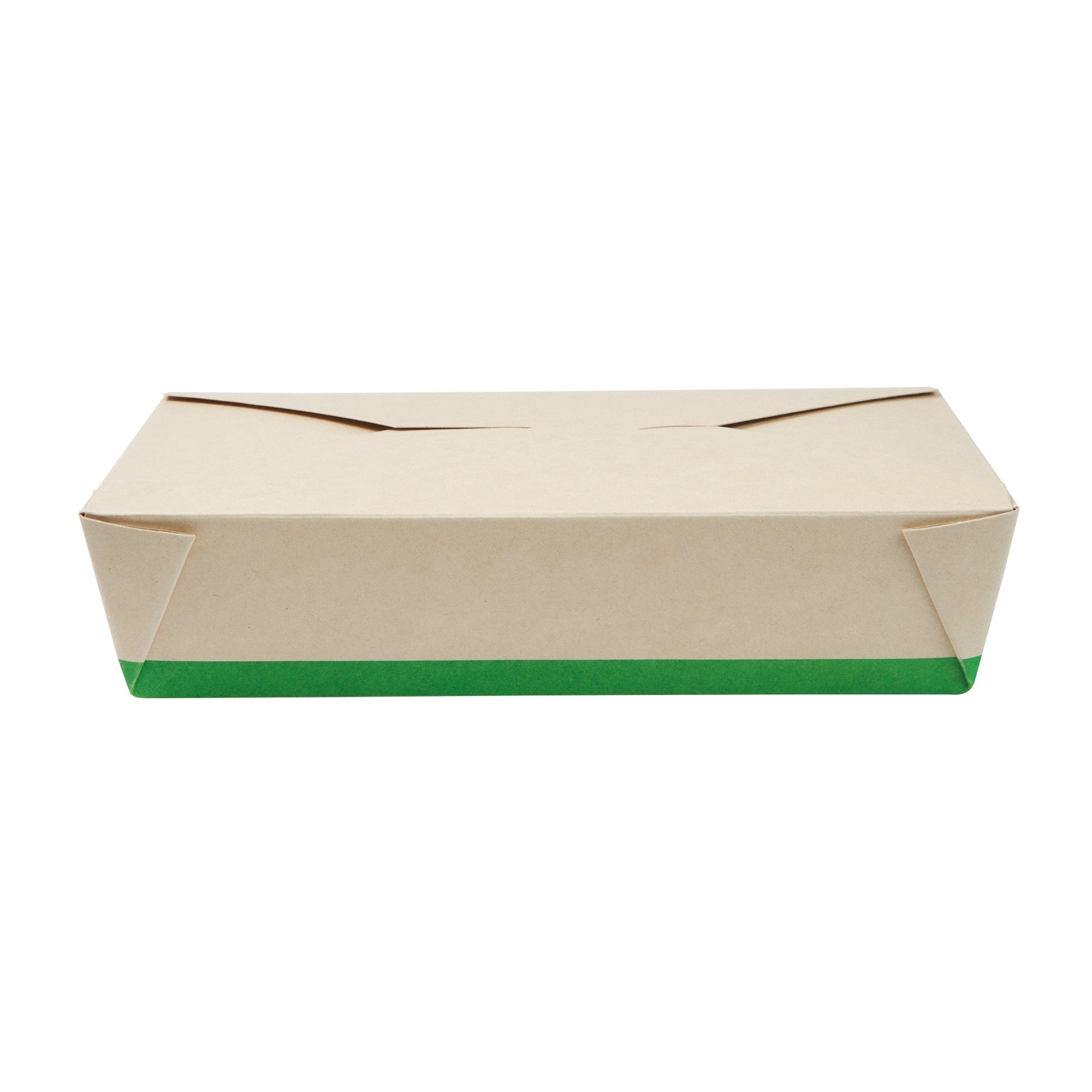 Sustain 49 oz Rectangle Bamboo Paper #2 Bio Box Take Out Container - with PLA Lining, Compostable - 8 1/2" x 6 1/4" x 2" - 50 count box