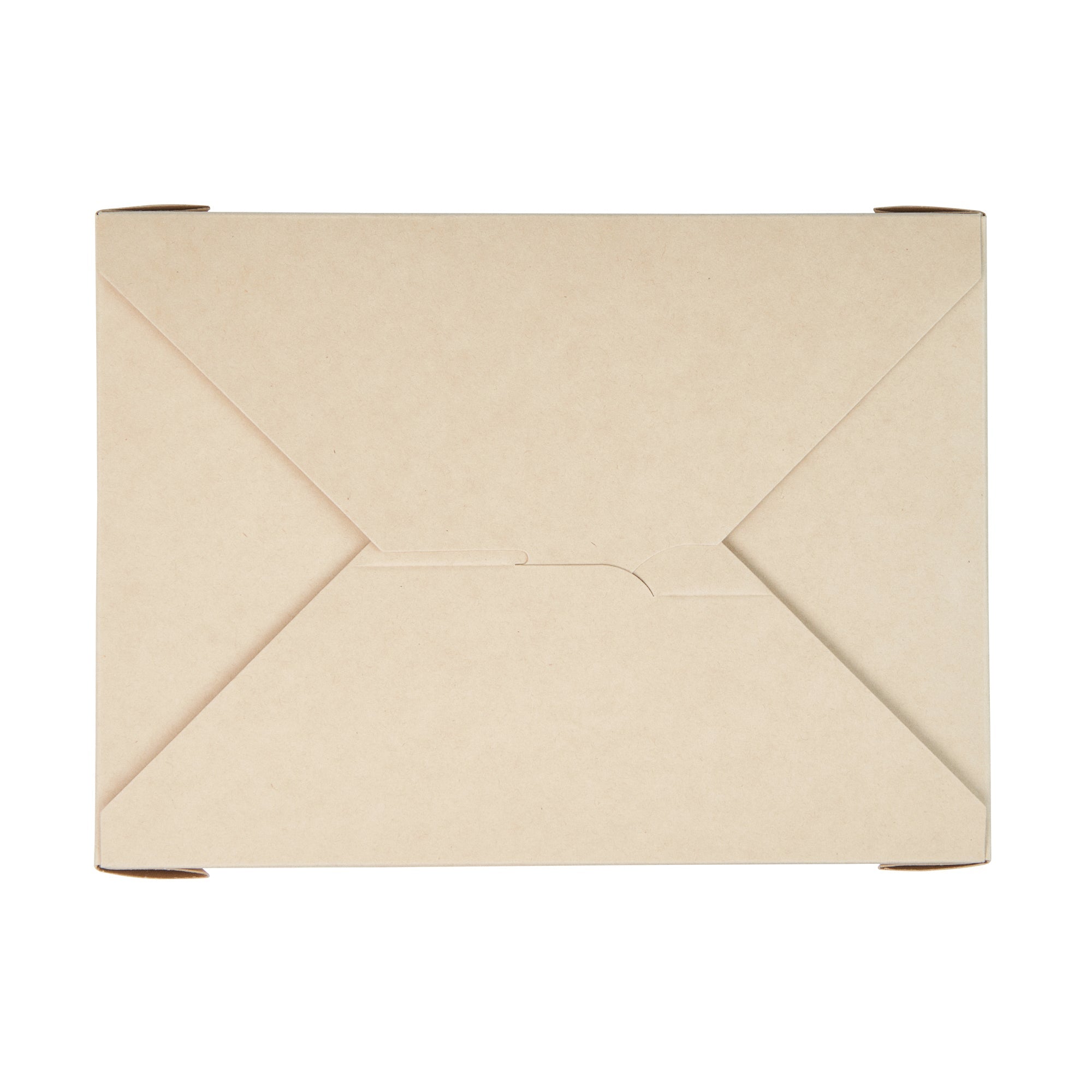 Sustain 49 oz Rectangle Bamboo Paper #2 Bio Box Take Out Container - with PLA Lining, Compostable - 8 1/2" x 6 1/4" x 2" - 50 count box