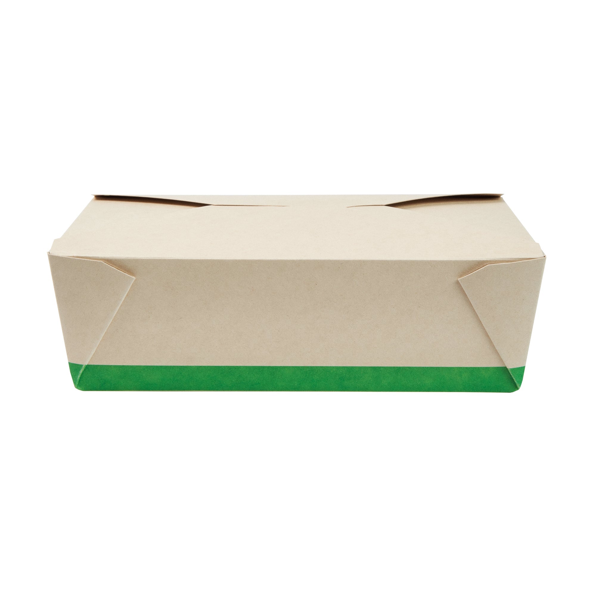 Sustain 71 oz Rectangle Bamboo Paper #3 Bio Box Take Out Container - with PLA Lining, Compostable - 8 1/2" x 6 1/4" x 2 1/2" - 50 count box