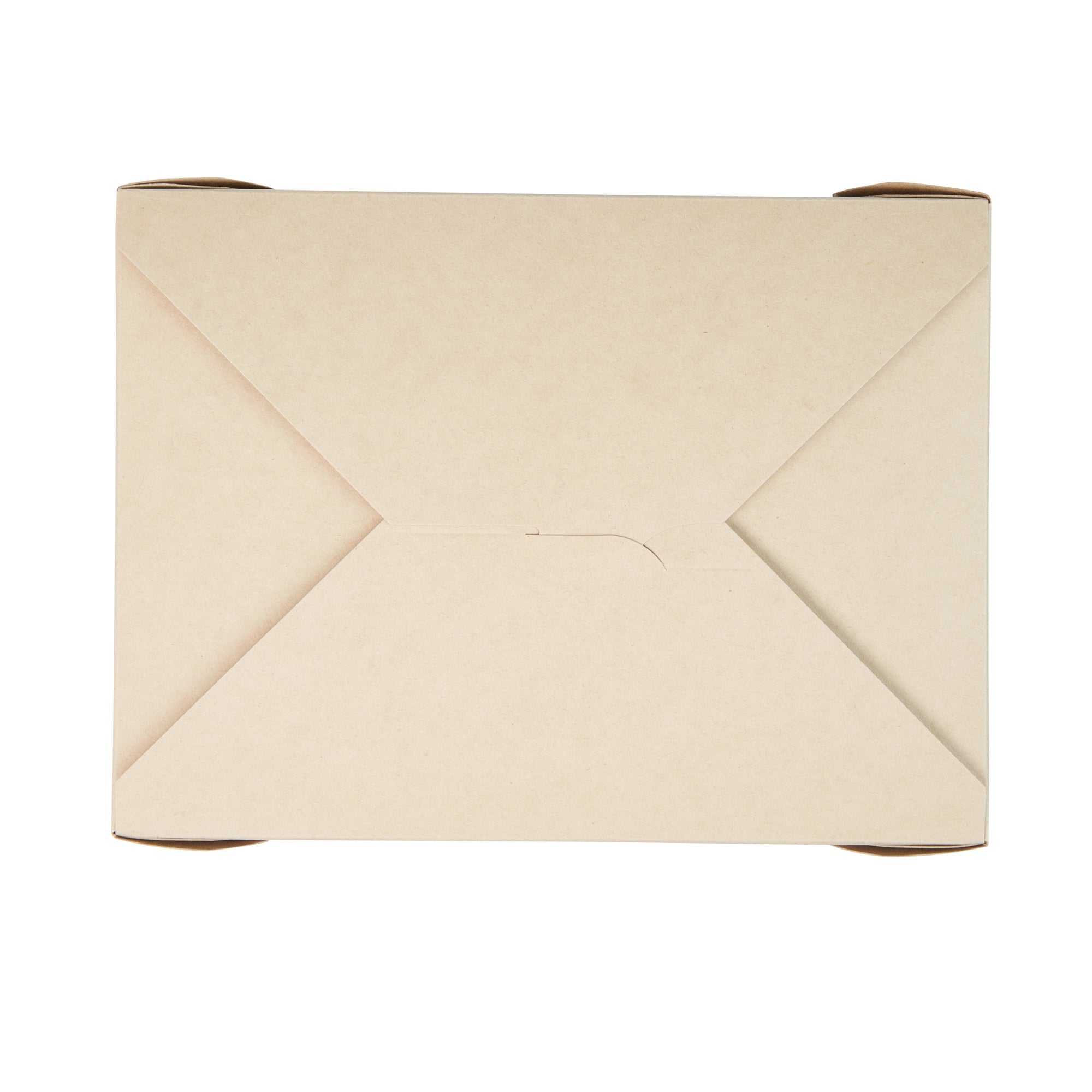 Sustain 71 oz Rectangle Bamboo Paper #3 Bio Box Take Out Container - with PLA Lining, Compostable - 8 1/2" x 6 1/4" x 2 1/2" - 50 count box