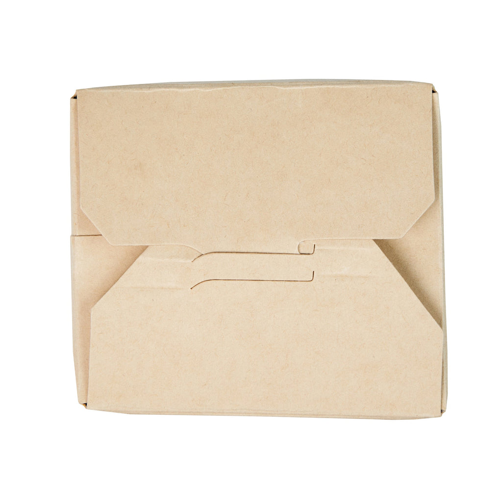 Sustain 16 oz Round Bamboo Paper Noodle Take Out Container - with PLA Lining, Compostable - 3 1/4" x 3" x 4" - 200 count box