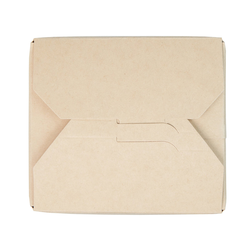 Sustain 26 oz Round Bamboo Paper Noodle Take Out Container - with PLA Lining, Compostable - 4" x 3 1/2" x 3 3/4" - 200 count box