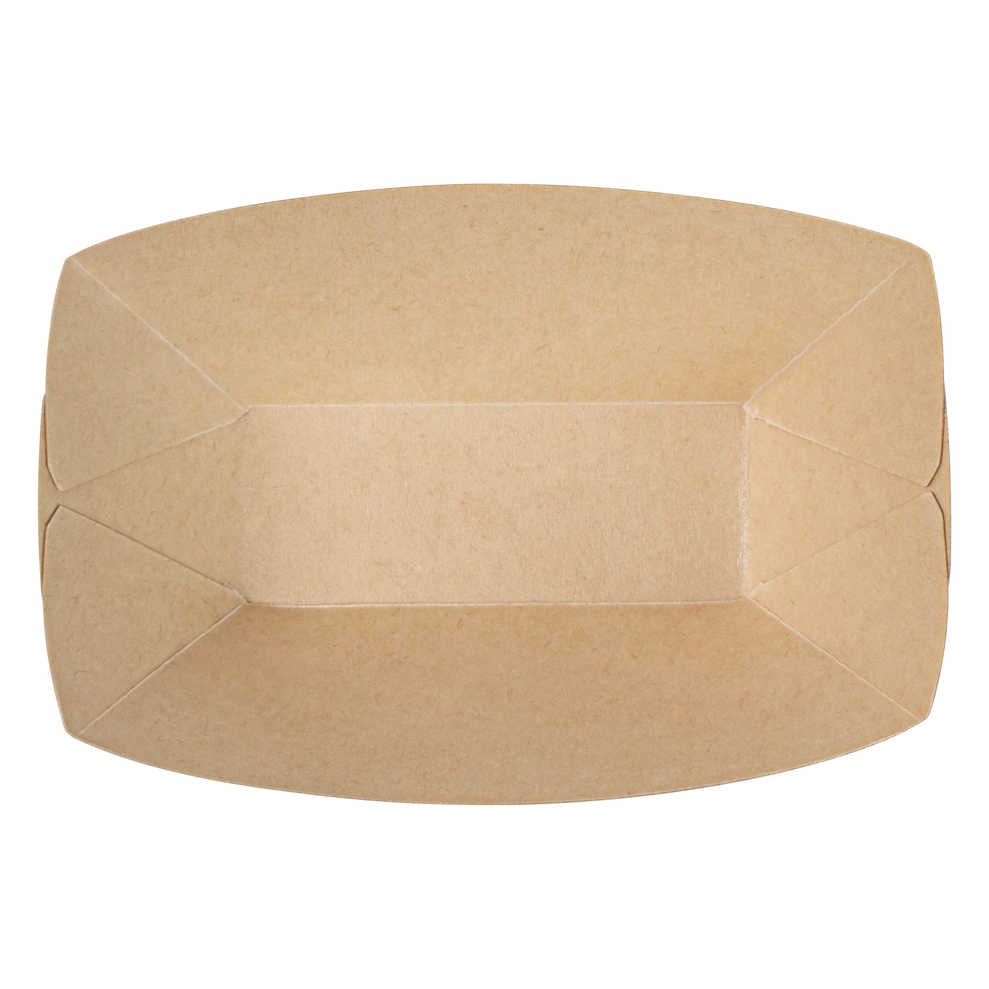 Sustain 2 oz Bamboo Paper Food Tray / Boat - with PLA Lining, Compostable - 2" x 3/4" x 1 1/4" - 400 count box