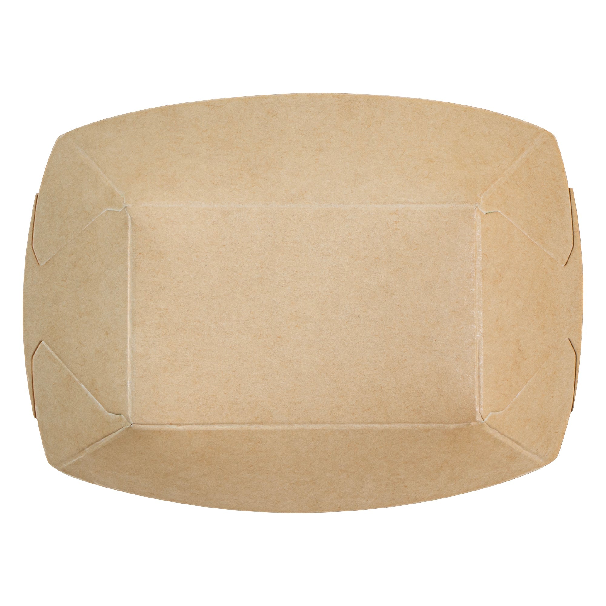 Sustain 4 oz Bamboo Paper # 25 Food Tray / Boat - with PLA Lining, Compostable - 3" x 2" x 1" - 400 count box