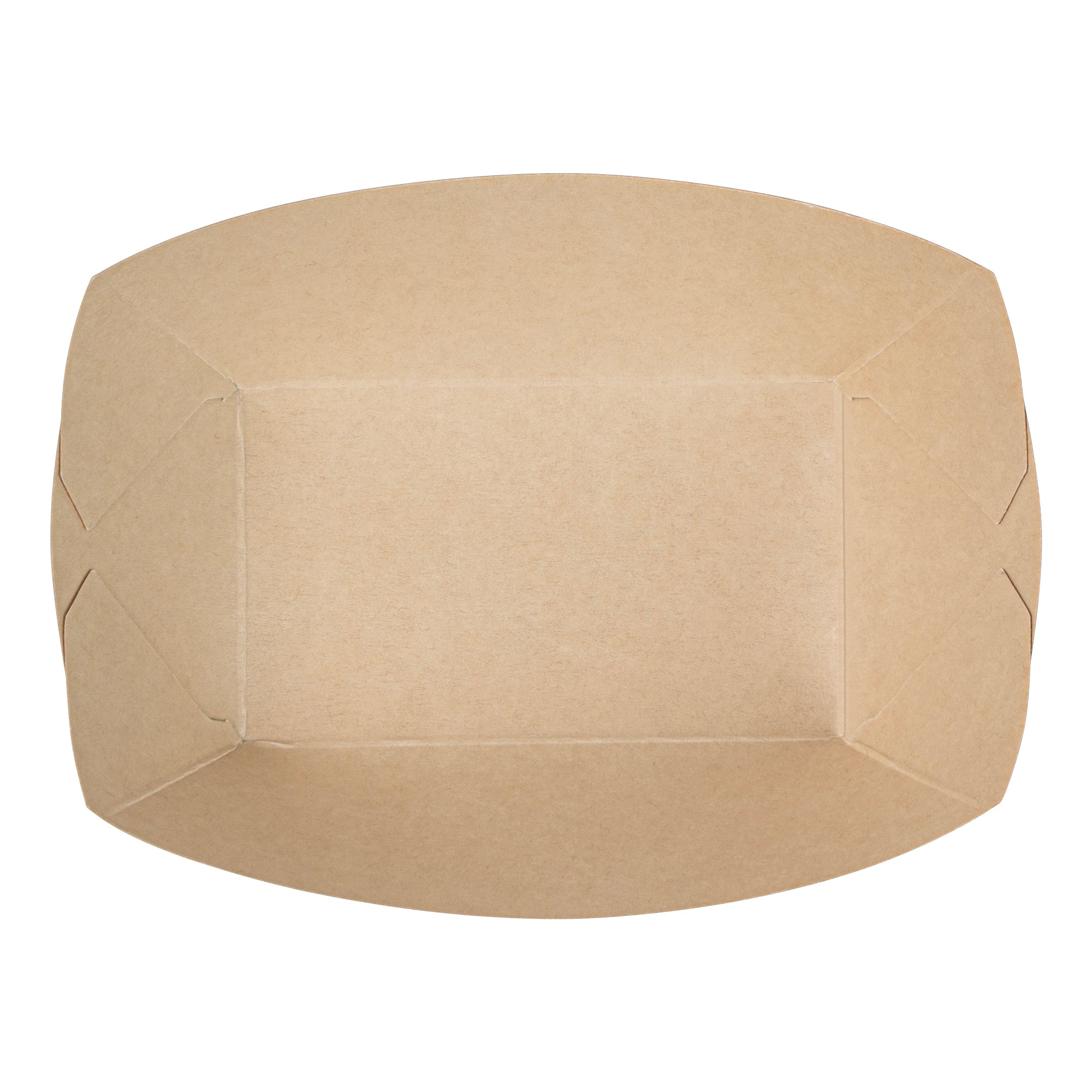 Sustain 6 oz Bamboo Paper #40 Food Tray / Boat - with PLA Lining, Compostable - 3 1/4" x 2" x 1 1/2" - 50 count box