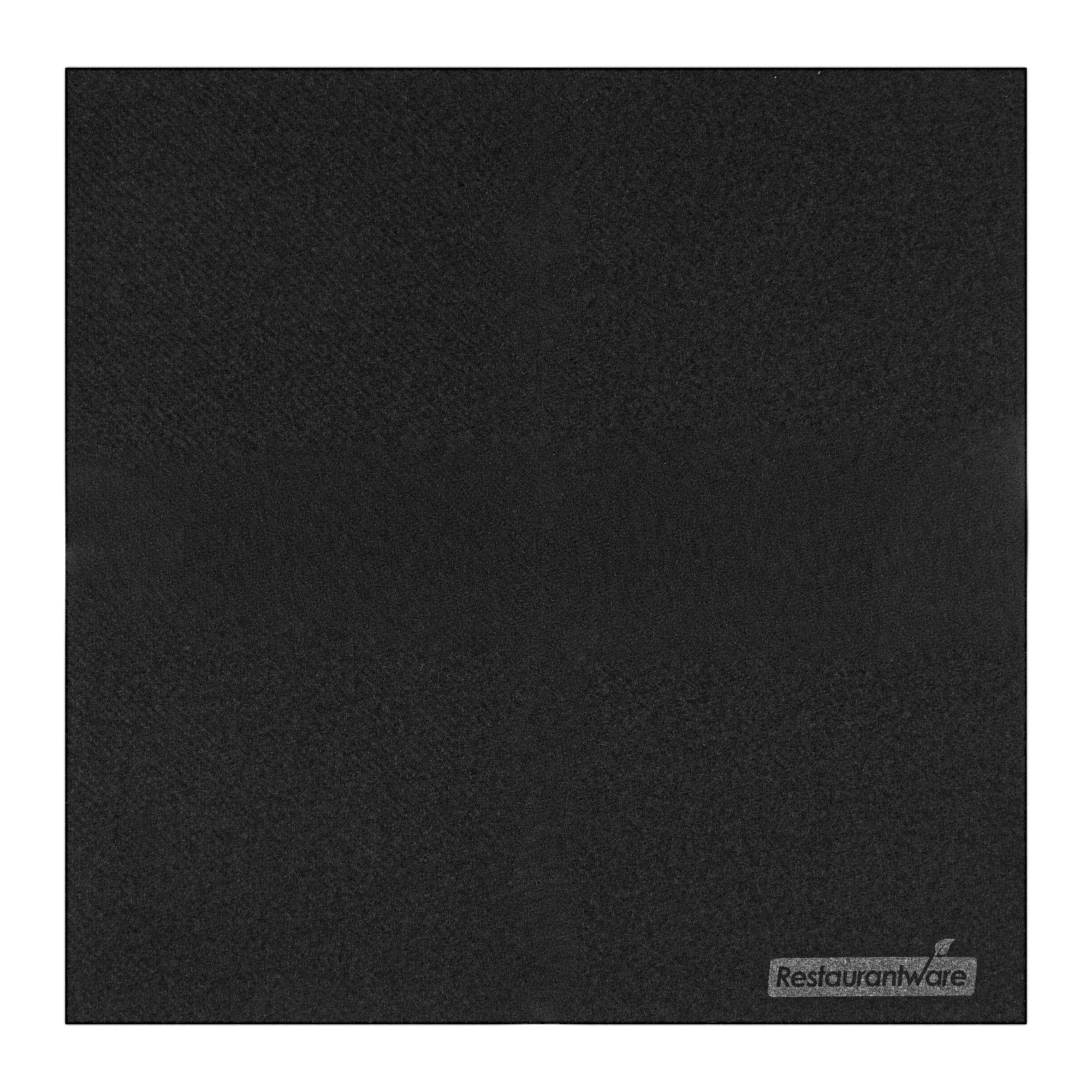 Luxenap Square Black Paper Linen-Feel Cocktail Napkin - Air Laid - 9 1/2" x 9 1/2" - 50 count box