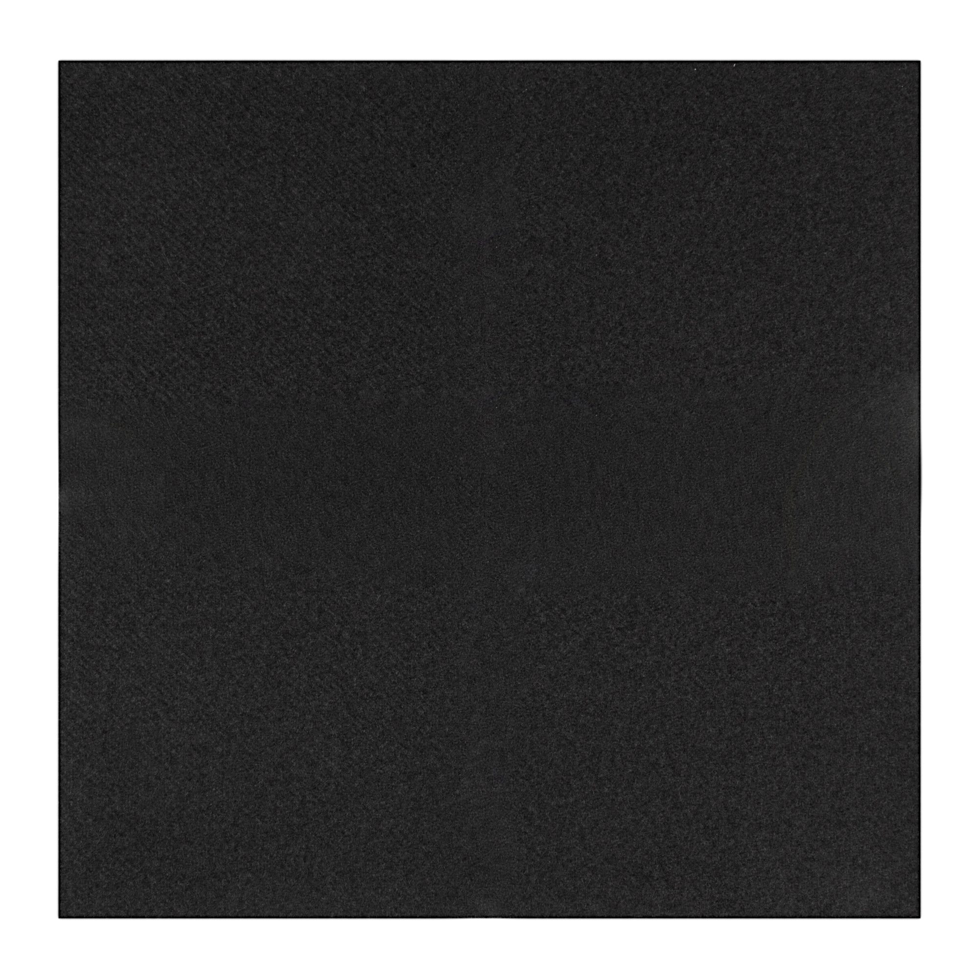 Luxenap Square Black Paper Linen-Feel Cocktail Napkin - Air Laid - 9 1/2" x 9 1/2" - 50 count box