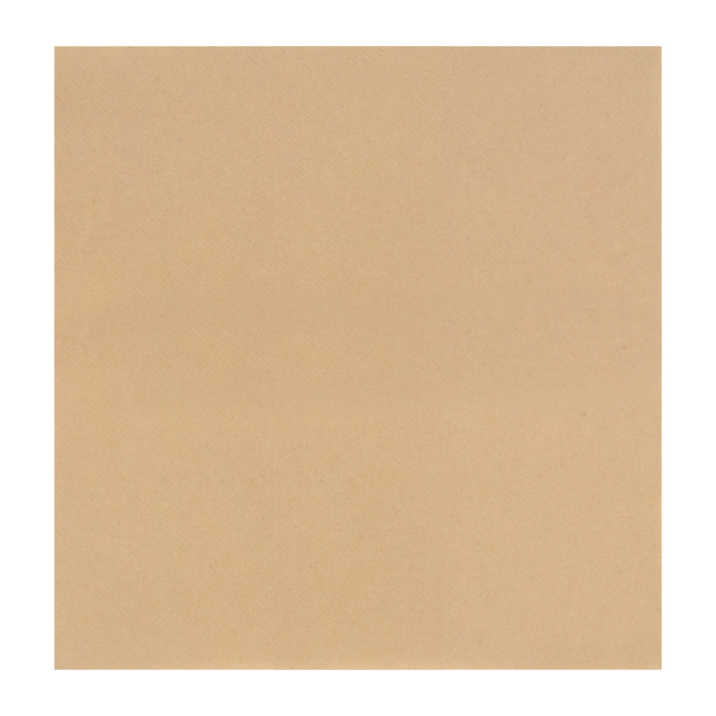 Luxenap Square Kraft Paper Linen-Feel Cocktail Napkin - Air Laid - 9 1/2" x 9 1/2" - 1600 count box