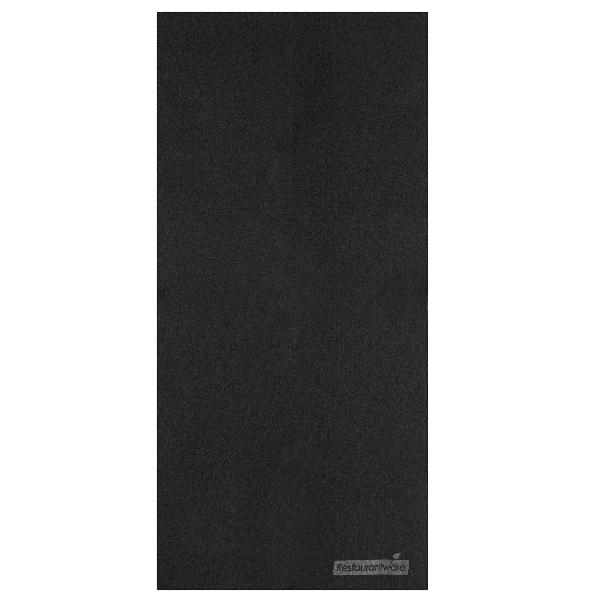 Luxenap Rectangle Black Paper Linen-Feel Guest Towel / Napkin - Air Laid - 15 3/4" x 7 3/4" - 50 count box