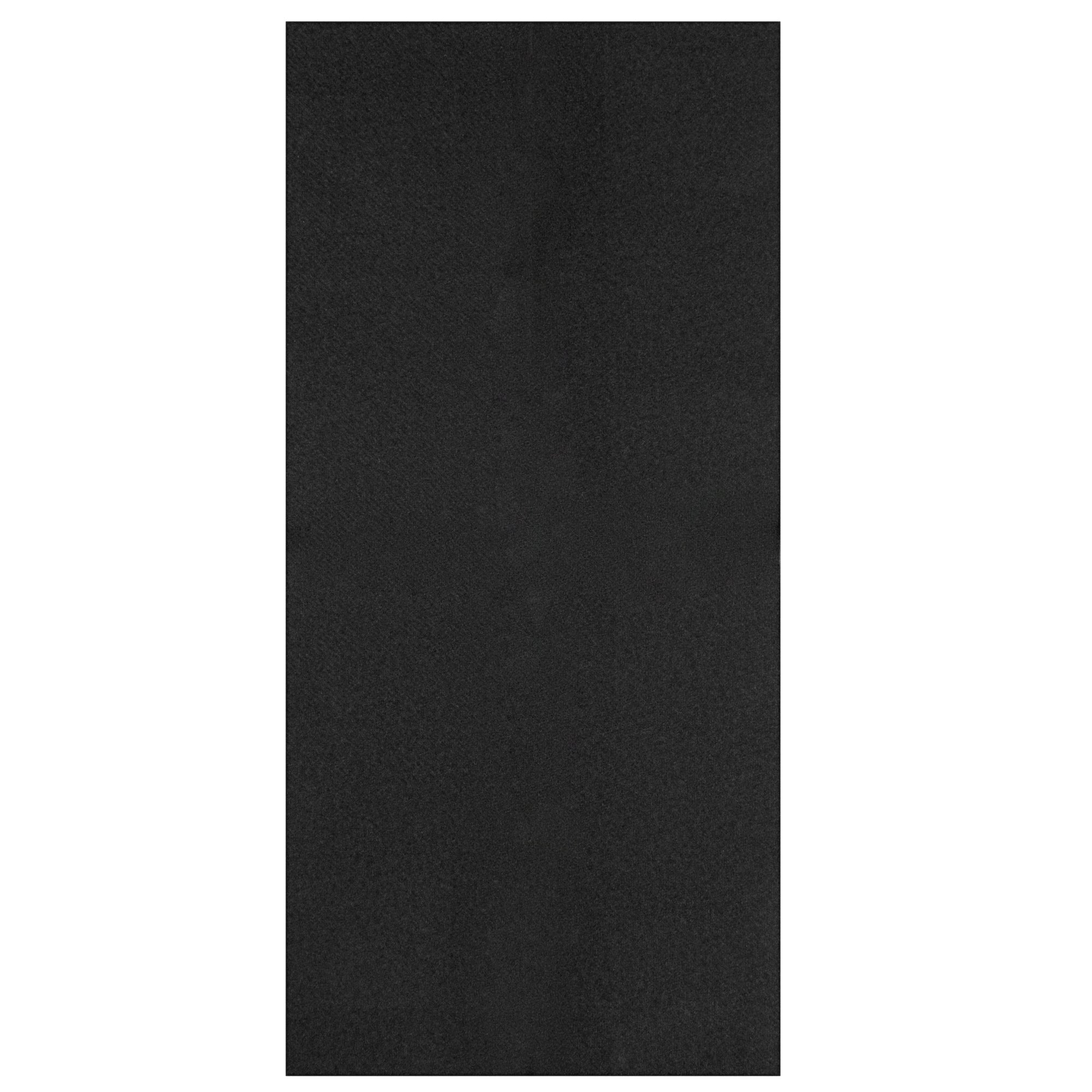 Luxenap Rectangle Black Paper Linen-Feel Guest Towel / Napkin - Air Laid - 15 3/4" x 7 3/4" - 600 count box