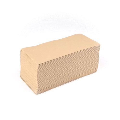 Luxenap Rectangle Kraft Paper Linen-Feel Guest Towel / Napkin - Air Laid - 15 3/4" x 7 3/4" - 50 count box