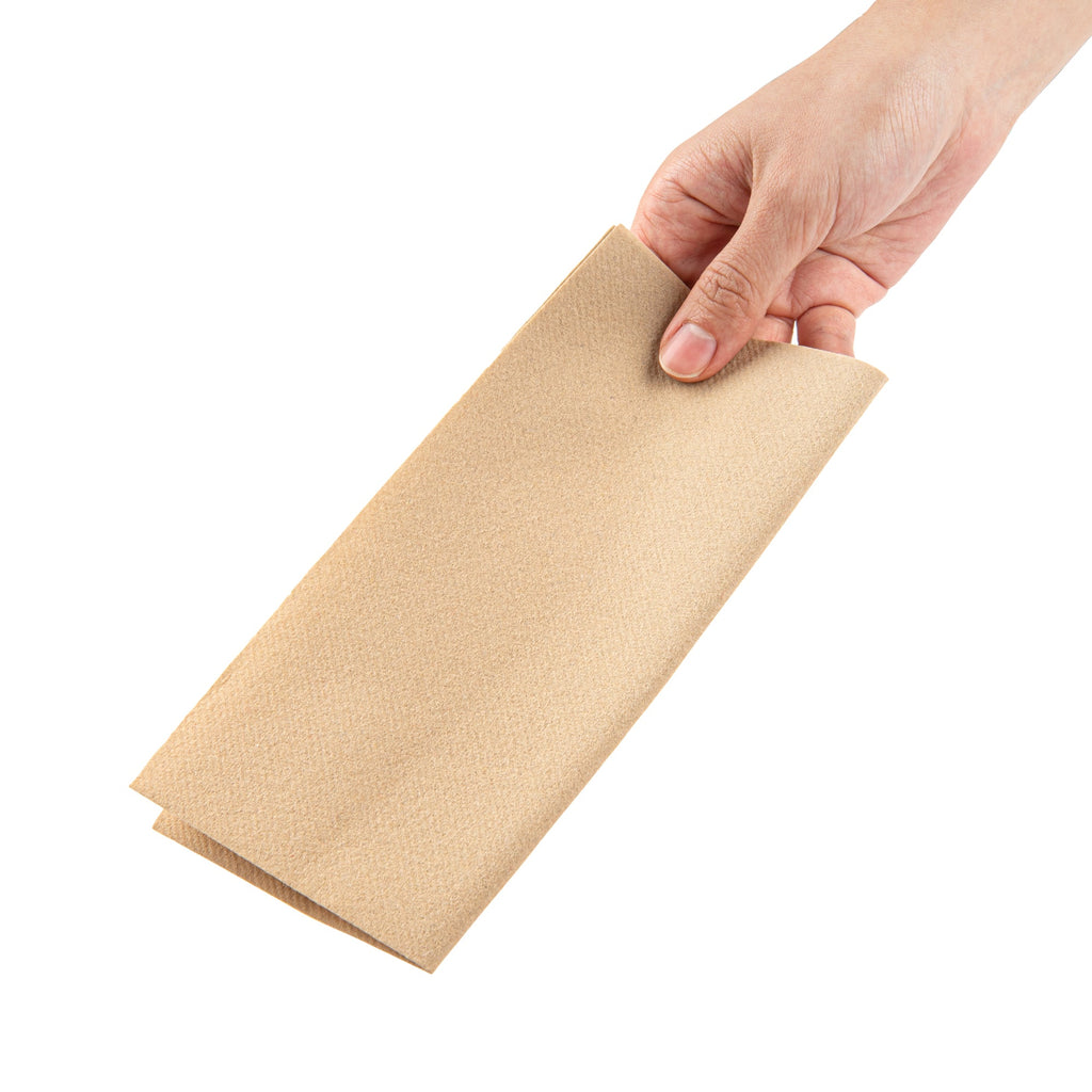 Luxenap Rectangle Kraft Paper Linen-Feel Guest Towel / Napkin - Air Laid - 15 3/4" x 7 3/4" - 600 count box