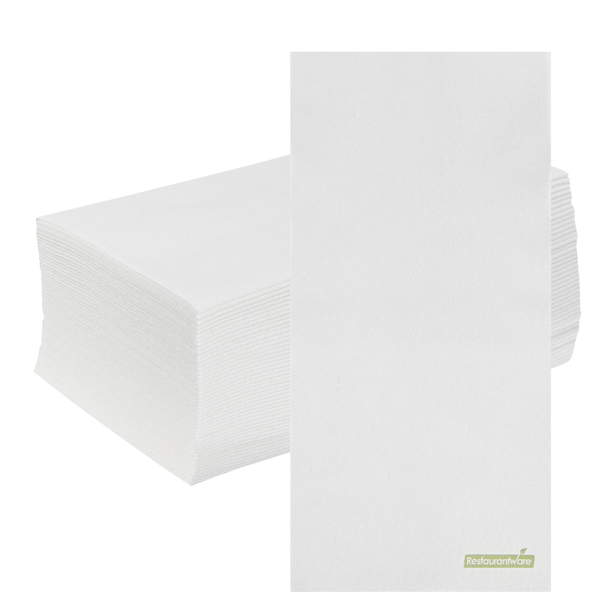 Luxenap Rectangle White Paper Linen-Feel Guest Towel / Napkin - Air Laid - 15 3/4" x 7 3/4" - 50 count box