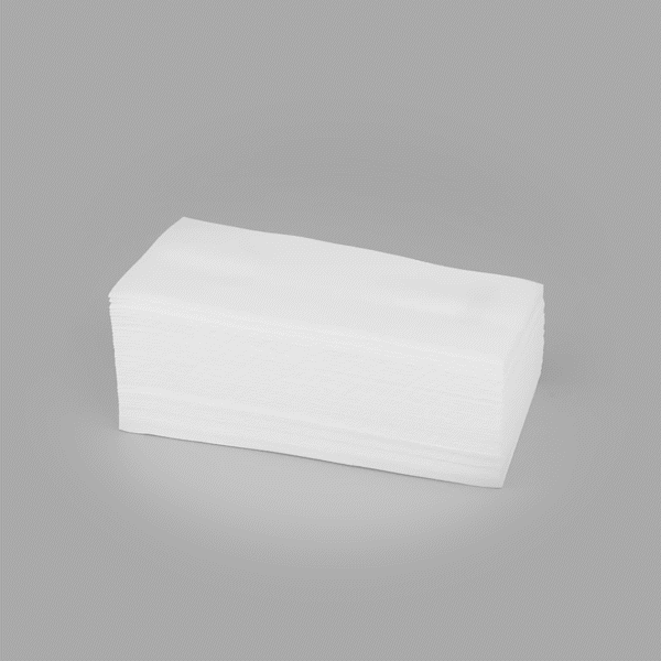 Luxenap Rectangle White Paper Linen-Feel Guest Towel / Napkin - Air Laid - 15 3/4" x 7 3/4" - 50 count box