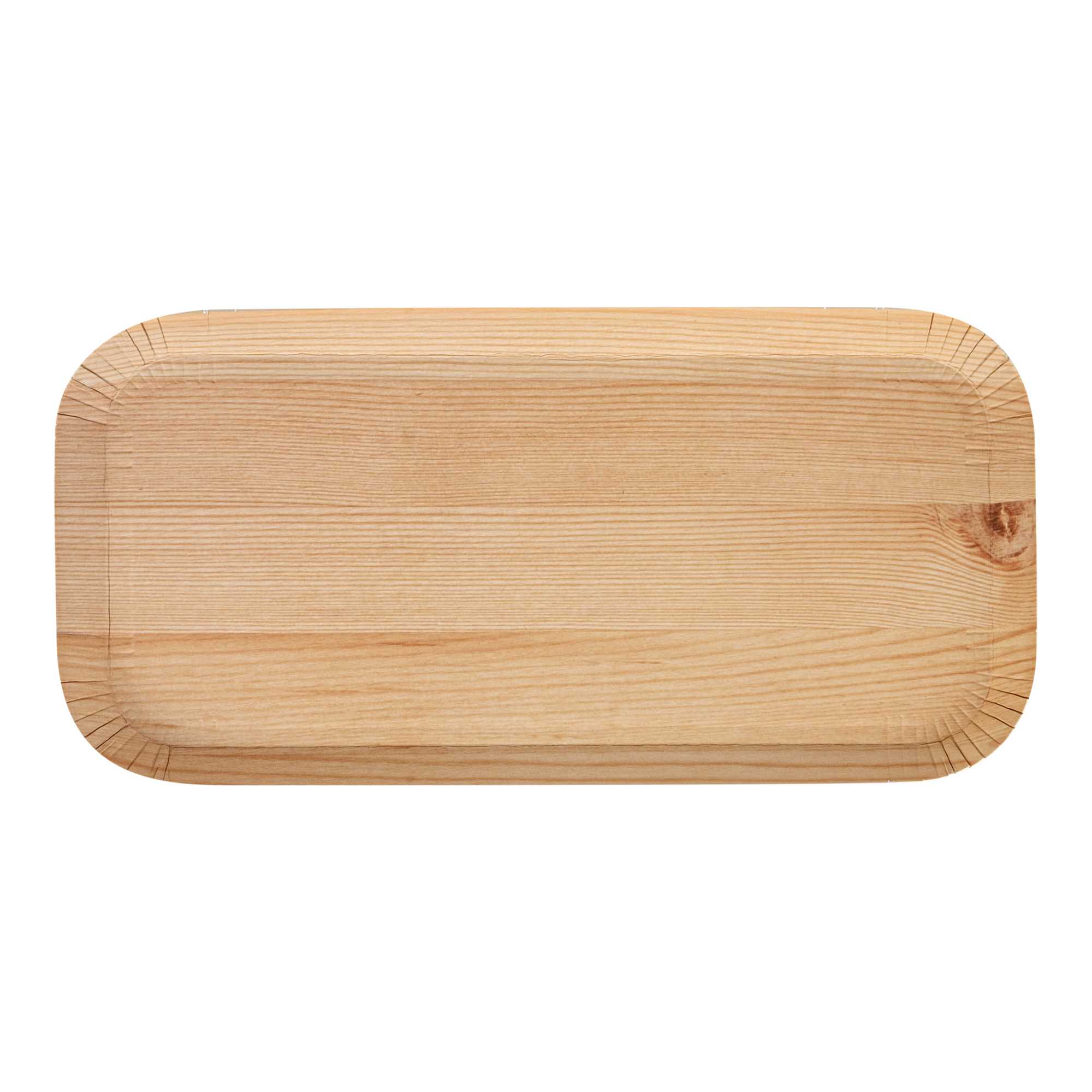 Cater Tek Rectangle Food Tray - Faux Wood - 10 1/2" x 5" - 100 count box