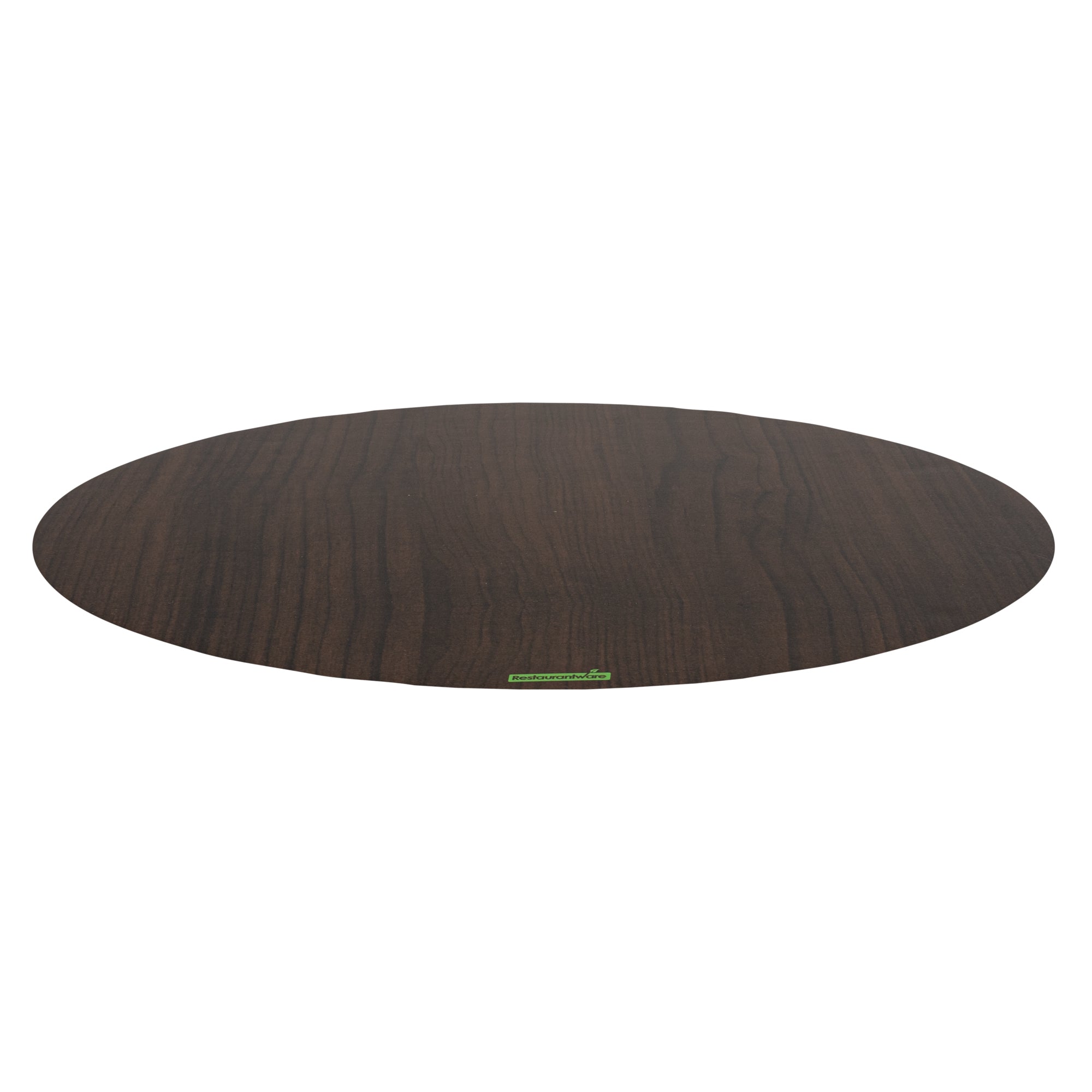 Cater Tek Round Dark Cheese / Charcuterie Board - Faux Wood - 13 3/4" x 13 3/4" - 10 count box