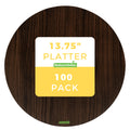 Cater Tek Round Dark Cheese / Charcuterie Board - Faux Wood - 13 3/4" x 13 3/4" - 100 count box