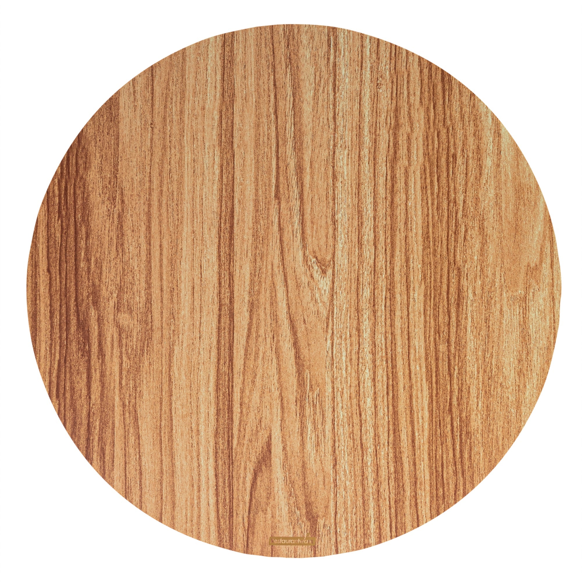 Cater Tek Round Natural Cardboard Cheese / Charcuterie Board - Faux Wood - 13 3/4" x 13 3/4" - 10 count box